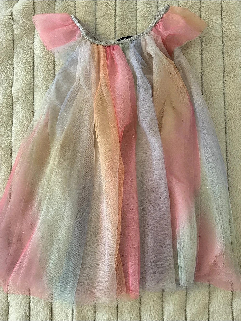 Zunie Girls Size 5 Tulle Party Dress Pink & White Like New